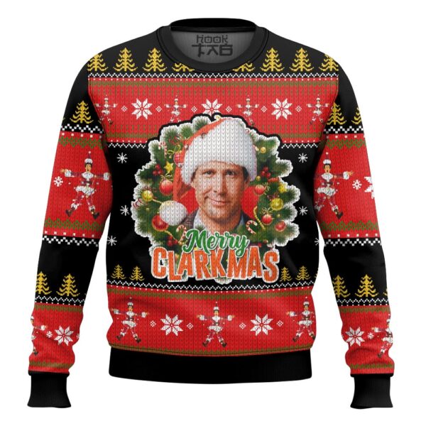 MERRY CLARKMAS Clark Griswold National Lampoon’s Christmas Vacation Best Holiday Christmas Ugly Sweater Gifts For Family