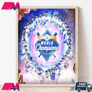 MLB The Los Angeles Dodgers Are The 2024 World Series Champions Wall Decor Canvas Poster