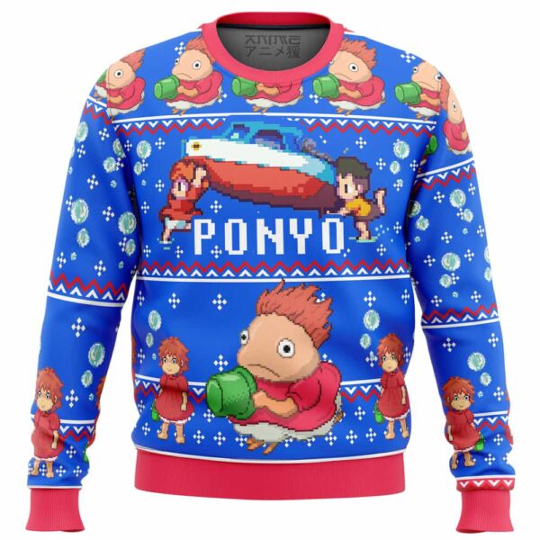 Magical Ponyo Gifts For Family Holiday Christmas Ugly Sweater