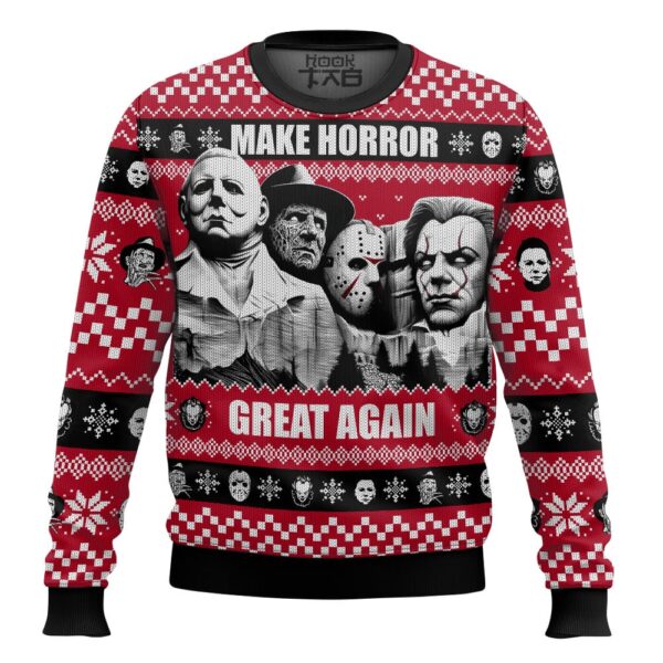 Make Horror Great Again Horror Best Holiday Christmas Ugly Sweater Gifts For Family