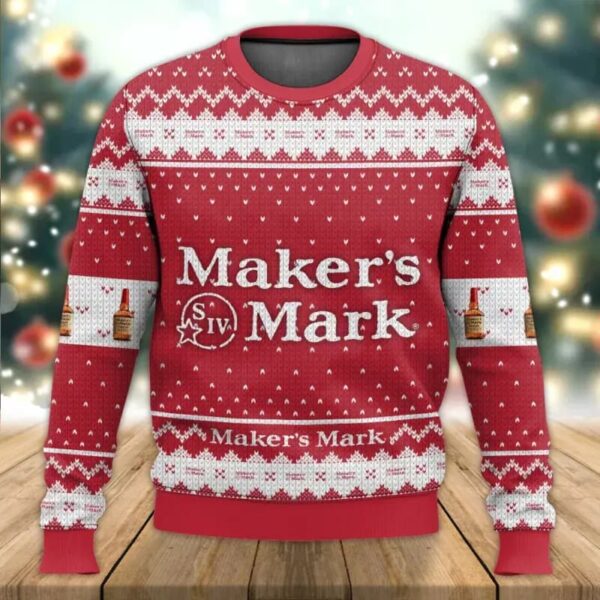 Maker’s Mark Drink Best Holiday Christmas Ugly Sweater Gifts For Family