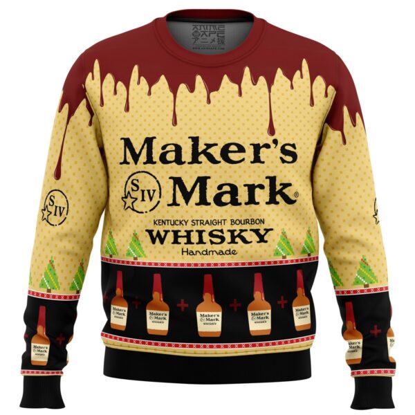 Maker’s Mark Whisky Gifts For Family Holiday Christmas Ugly Sweater