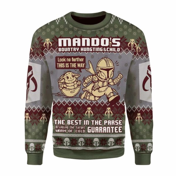 Mando’s Bountry Hunting Gifts For Family Holiday Christmas Ugly Sweater