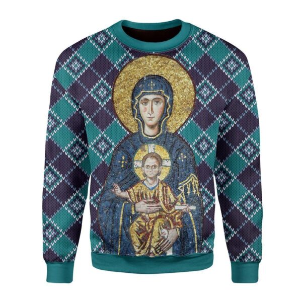 Maria And Jesus In Eastern Orthodox Best Gifts For Family For Holiday Christmas Ugly Sweater