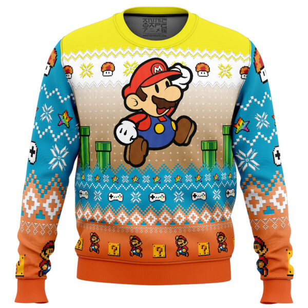 Mario Adventure of Mario Bros Gifts For Family Holiday Christmas Ugly Sweater