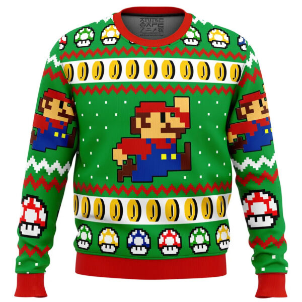 Mario Bros Jump Gifts For Family Holiday Christmas Ugly Sweater