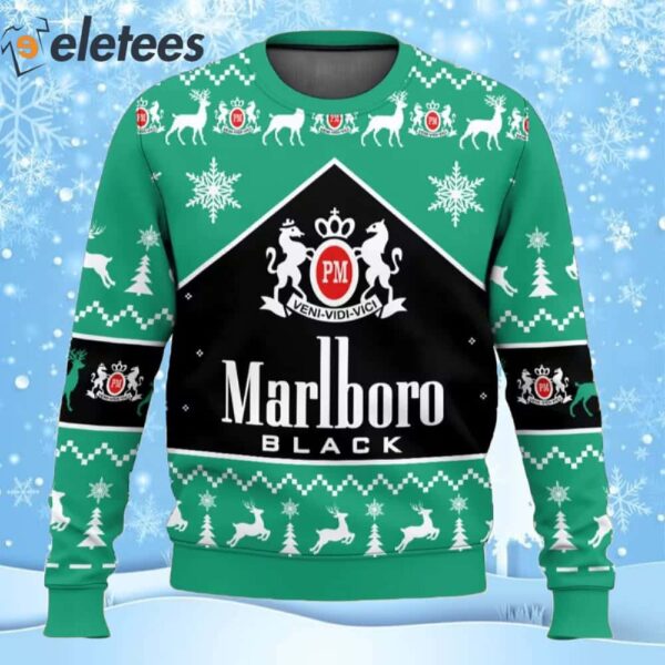 Marlboro Black Menthol Cigarette Gifts For Family Holiday Christmas Ugly Sweater