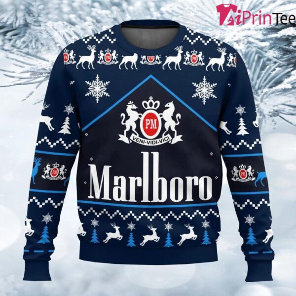 Marlboro Ice Blast Cigarettes Gifts For Family Holiday Christmas Ugly Sweater