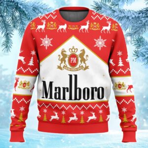 Marlboro Menthol Black Cigarettes Gifts For Family Holiday Christmas Ugly Sweater