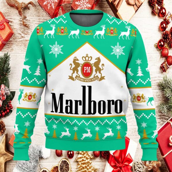 Marlboro Methol Gifts For Family Holiday Christmas Ugly Sweater