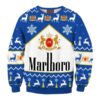 Marlboro Print Fun Gifts For Family Holiday Christmas Ugly Sweater