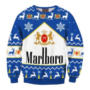 Marlboro Racing Gifts For Family Holiday Christmas Ugly Sweater