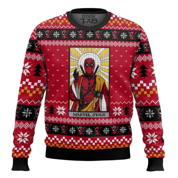 Marvel Jesus Deadpool Best Holiday Christmas Ugly Sweater Gifts For Family