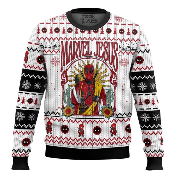 Marvel Jesus Deadpool Christmas Best Holiday Christmas Ugly Sweater Gifts For Family