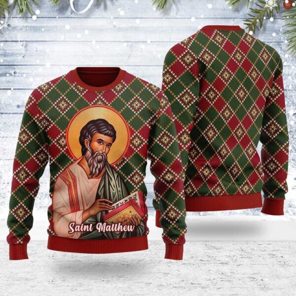 Matthew the Apostle Gifts For Family Holiday Christmas Ugly Sweater