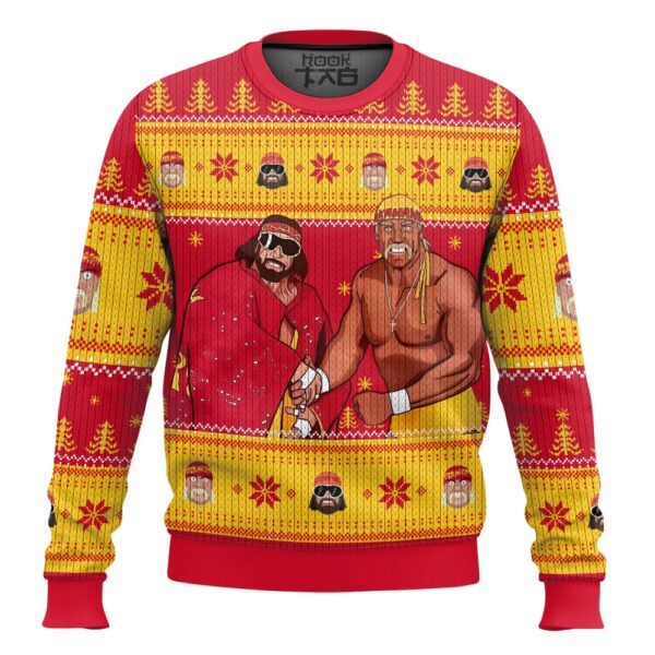 Mega Powers Macho Man and Hulk Hogan Best Holiday Christmas Ugly Sweater Gifts For Family