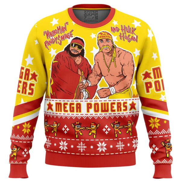 Mega Powers Macho Man and Hulk Hogan Gifts For Family Holiday Christmas Ugly Sweater