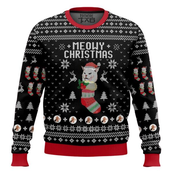 Meowy Christmas meme Christmas Best Holiday Christmas Ugly Sweater Gifts For Family