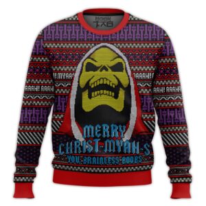 Merry Christ-Myah-s Skeletor Masters of the Universe Best Holiday Christmas Ugly Sweater Gifts For Family