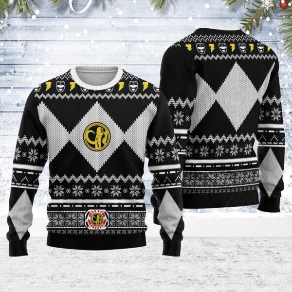 Merry Christmas Black Power Ranger Ugly Sweater