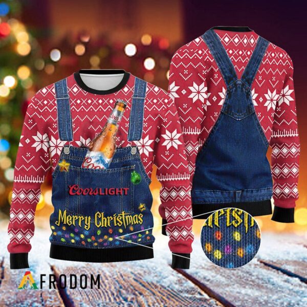 Merry Christmas Coors Light Best Holiday Christmas Ugly Sweater Gifts For Family