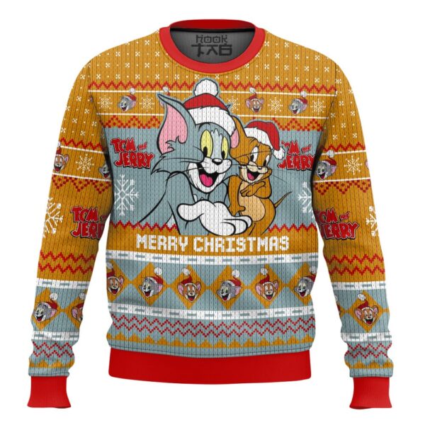 Merry Christmas Tom And Jerry Best Holiday Christmas Ugly Sweater Gifts For Family