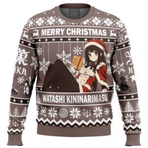 Merry Christmas Watashi Kininarimasu Hyouka Gifts For Family Holiday Christmas Ugly Sweater