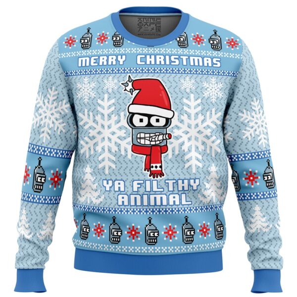 Merry Christmas Ya Filthy Animal Futurama Christmas Best Holiday Christmas Ugly Sweater Gifts For Family