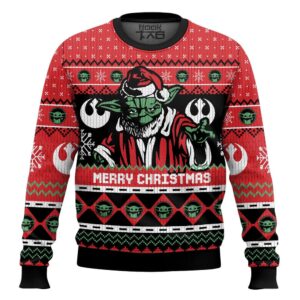 Merry Christmas Yoda Star Wars Best Holiday Christmas Ugly Sweater Gifts For Family