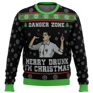 Merry Drunk I’m Christmas Sterling Archer Black Gifts For Family Holiday Christmas Ugly Sweater