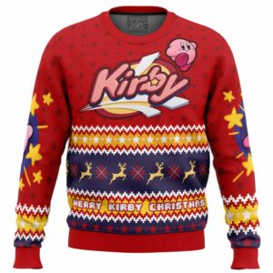 Merry Kirby Christmas Kirby Gifts For Family Holiday Christmas Ugly Sweater