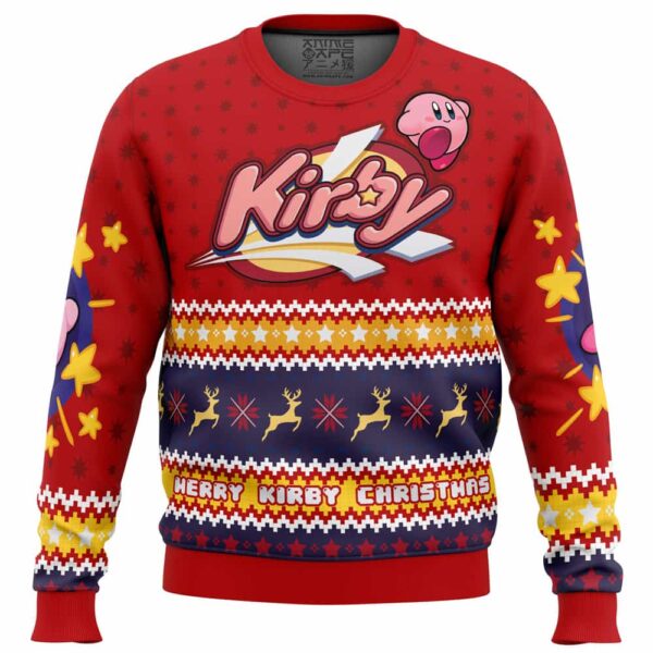 Merry Kirby Christmas Kirby Gifts For Family Holiday Christmas Ugly Sweater