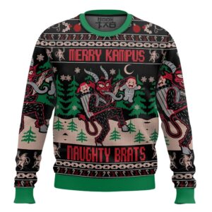 Merry Krampus Naughty Brats Christmas Best Holiday Christmas Ugly Sweater Gifts For Family