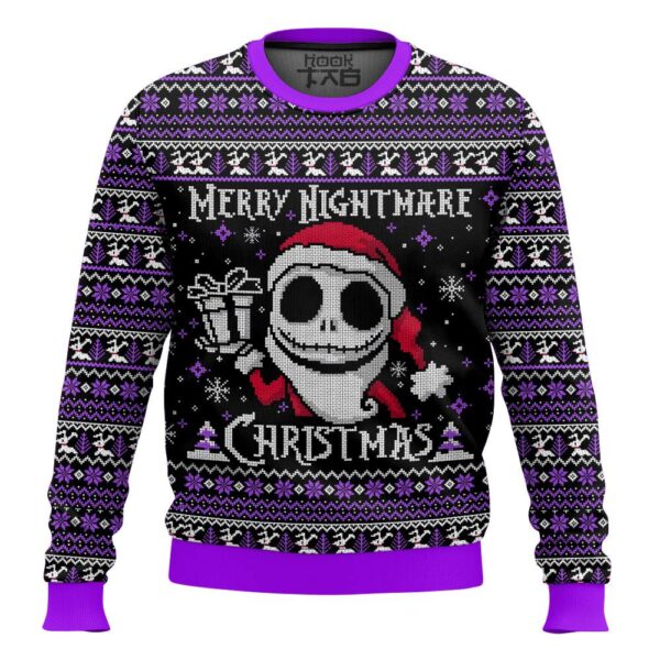 Merry Nightmare Christmas The Nightmare Before Christmas Best Holiday Christmas Ugly Sweater Gifts For Family