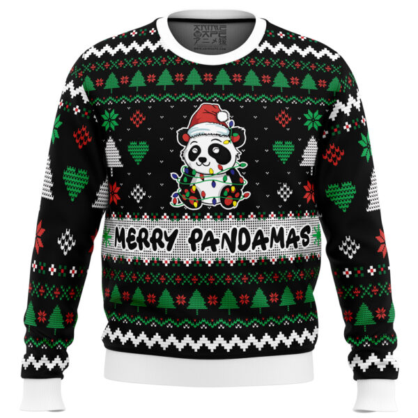 Merry Pandamas Pop Culture Gifts For Family Holiday Christmas Ugly Sweater