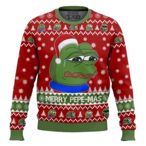 Merry Pepe-mas Christmas Best Holiday Christmas Ugly Sweater Gifts For Family