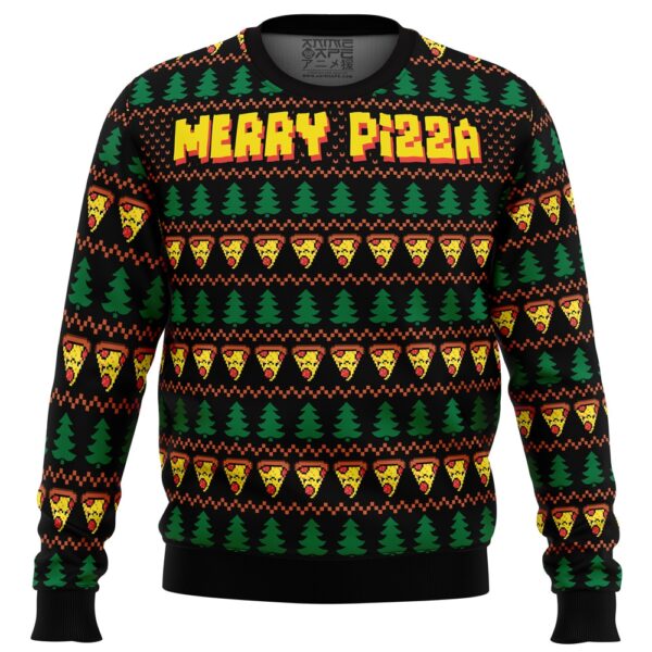 Merry Pizza Gifts For Family Holiday Christmas Ugly Sweater