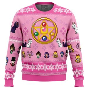 Merry Senshi Sailor Moon Gifts For Family Holiday Christmas Ugly Sweater