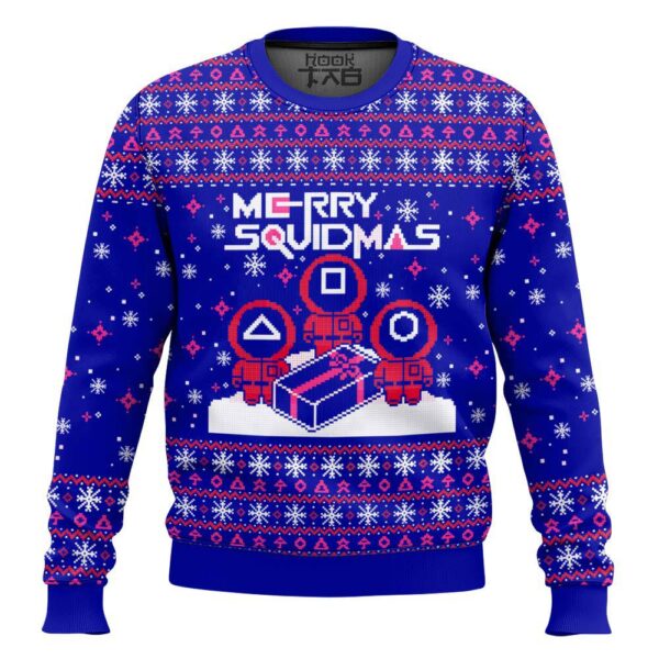 Merry Squidmas Squid Game Best Holiday Christmas Ugly Sweater Gifts For Family