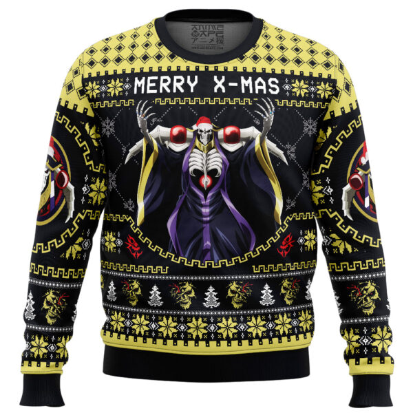 Merry X-Mass Ainz Ooal Gown Overlord Gifts For Family Holiday Christmas Ugly Sweater