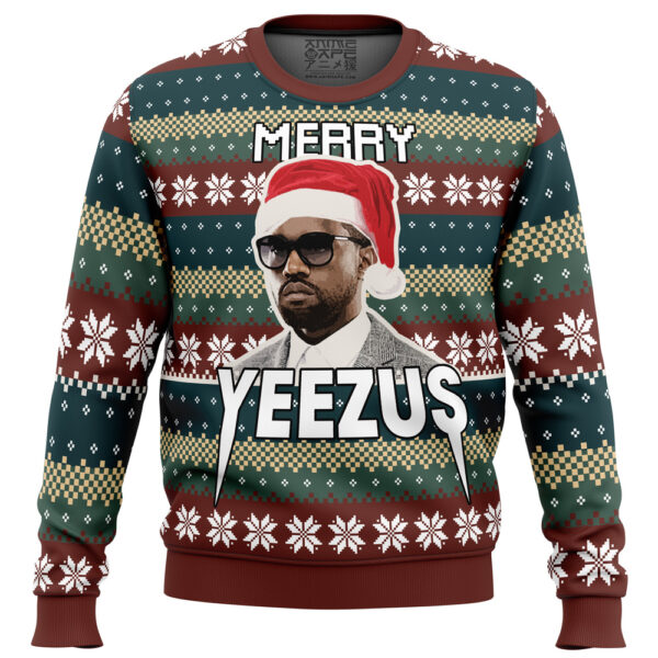 Merry Yeezus Kanye West Gifts For Family Holiday Christmas Ugly Sweater