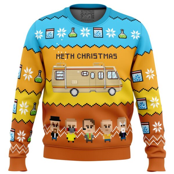 Methy Christmas Breaking Bad Gifts For Family Holiday Christmas Ugly Sweater