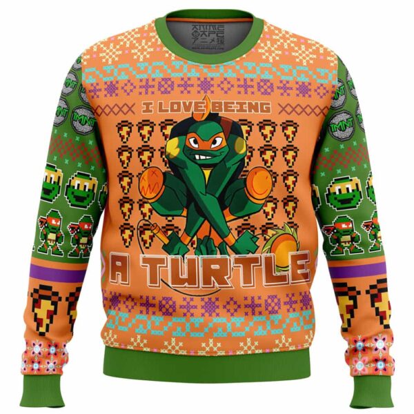 Michelangelo Rise of the Teenage Mutant Ninja Turtles Gifts For Family Holiday Christmas Ugly Sweater