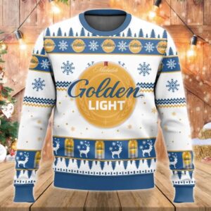 Michelob Golden Light Gifts For Family Holiday Christmas Ugly Sweater