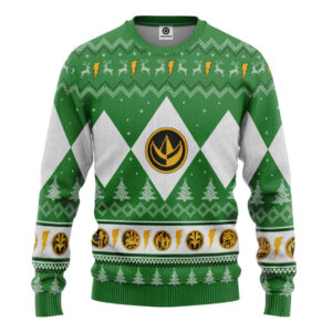 Mighty Morphin Green Ranger Christmas Custom Best Holiday Christmas Ugly Sweater Gifts For Family