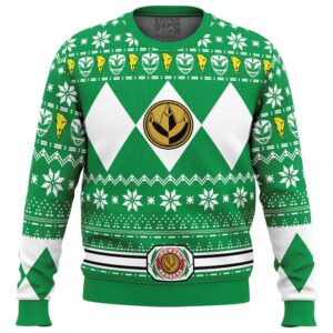 Mighty Morphin Green Ranger Power Rangers Gifts For Family Holiday Christmas Ugly Sweater