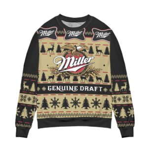 Miller Genuine Draft Christmas Gift Best Holiday Christmas Ugly Sweater Gifts For Family