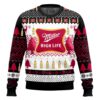 Miller High Life Heart Pattern Fair Isle Best Holiday Christmas Ugly Sweater Gifts For Family