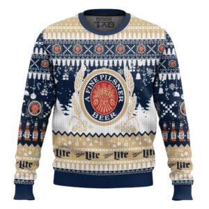 Miller Lite Best Holiday Christmas Ugly Sweater Gifts For Family