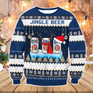 Miller Lite Jingle Beer Best Holiday Christmas Ugly Sweater Gifts For Family